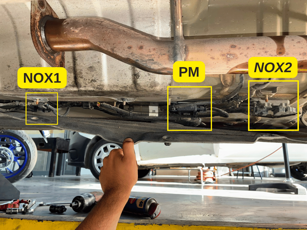 Hyundai Tucson NOx 1, NOx 2 ve PM Sensör Soketleri